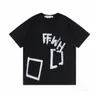 Irregular Offs Classic T-shirts Clothing White Off Arrow Summer Men's Finger Solto Casual Short Sleeve T-shirt for Men and Women Printed Letter x on the CF1B