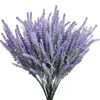 Decoratieve bloemen 3 Bunch Gekleurde kunstmatige lavendel Romantische Provence nep voor huizentuin tuindecoraties bruiloftscène Accessoires