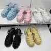 디자이너 Raffia Sandals Monolith Sandal 여성 거품 고무 샌들 금속 버클 슬리퍼 여름 플랫폼 신발 레트로 비치 샌들