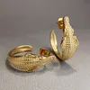 Brincos de crocodilo fofos de luxo Charme amarelo dourado colorido de cor de animais de animais de animais para mulheres brincos de casamento vintage