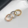 Gold ring designer rings for woman diamond ring Classic luxury titanium steel alloy material never fades and is not allergic in diameter 1.5-2.1cm