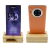 2023 High Quality Wholesale Bamboo Wooden Mobile Phone Holder Speaker Desktop Decoration Custom Logo Loudspeaker wood