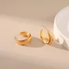 Brincos de argolas de cobre 18K Gold Europeu e Americano Exagerado Projeto de Personalidade Única Mulheres Irregulares Geométricas
