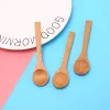 Classic en bois rond Bamboo cuillère à soupe à thé Coffee Salt Salt Poon Jam Scoop Tool Kitchen Tool Kids Kids Ice Cream Table Vole