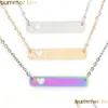 Pendant Necklaces Stainless Steel Bar Necklace Fashion Love Heart For Women Mother Daughter Blank Charm Buyer Own Drop Delivery Jewe Dh2Sl