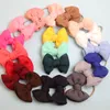 Solid Puff Big Bow Headband Air Layer Elastic Nylon Hair Bands Toddler Baby Boy Girl Headwraps Fashion Kids Accessories