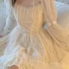 Casual jurken lolita kawaii jurk dames met lange mouwen vintage mini vrouwelijke Japanse stijl één stuk 2023 herfst