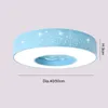 Luzes de teto modernas Lue LED simples e estrela redonda Macaron Betadão Kids Room Rosa Lâmpada Azul Montada Lâmpada para Baby Lighture