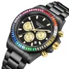 Wristwatches Luxury Chronograph Watch Men Top Brand Sports Chrono Watches 43mm Quartz Daniel Gorman Golden Clocks Reloj Hombre