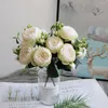 Decorative Flowers Rose Artificial Flower Waterproof Vintage Bright Color Floral Arrangement Home Decoration Accessory