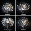 LED Lawn Lamps Solar Power Lights Firework Garden Decoration Fairy Lights Waterproof Outdoor Dandelion Lawn Lamp For Patio Path