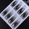 False Nails Black Silver Stars Detachable Nail 24pcs/box Moon Flower Heart Ballerina Square Wearable Press On Full Cover Fake