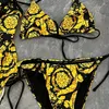 Damen-Bikinis V-Designer-Badeanzug, sexy Badebekleidung, elastischer Bikini, kontrastfarbene Badeanzüge, zweiteilig, Strandkleidung, Damenkleidung 2305264