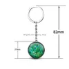 Key Rings Design Crystal Keychain Unique Art Peacock Wiggling Feather Holder Handmade Animal Pattern Keyring For Women Girls Persona Dhb1O