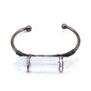 Bangle Natural Stone Crystal Cuff Armets Wire Wrap Raw Quartz Reiki Healing Charm Women Bangles Fashion Jewelry