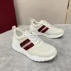 Designer italiani Moony Sneaker Shoes Stripe Lift Platform Trainers Uomo Casual Party Wedding Dress Comfort Skateboard Walking Sports 38-45.BOX