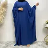 Vêtements ethniques One Piece Jilbab Batwing Abaya Musulman Hijab Robe Vêtements De Prière Plain Causal Abayas Pour Femmes Dubaï Turquie Ramadan Islam