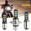 New P15D Led Motorcycle HeadLight Bulbs 12V 1600LM 6000K 12 SMD 3030Chips H4 Led Hi Lo H6 BA20D Led HeadLight Lamp White Universal