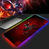 Repose tapis de souris Xxl tapis de souris de jeu Gamer NNarutos Uchiha Sasuke tapis de bureau clavier Rgb Led rétro-éclairé pour bureau Anime tapis bricolage tapis