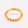 Beaded Strand 16 Colors Natural Gemstone Spheres Stretch Bracelets Mix Round Stone And Sier Spacers Gift Gb022 Drop Delivery Jewelry Dhxz8