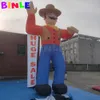 Balanços gigante engraçado personagem inflável cowboy figura para festa evento desfile decoração, forma personalizada dos desenhos animados