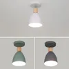 Taklampor Modern färg LED -ljus nordiskt fast trä metall lampskärm E27 lampa för hem decro restaurang bar el lägenhet