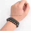 Perlé Strand Fashion 6/8 / 10Mm Bracelets Magnétiques Pour Femmes Nature Hématite Perles Bracelet Thérapie Soins De Santé Aimant Hommes Bijoux D Dhufd