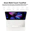 Case Lanuzoon AJ5 Magic Keyborad pour iPad Pro 11 12,9 Air 4 5 2022 Case avec Bluetooth Smart Touch Papad Backlight Arabe espagnol arabe coréen