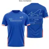 F1 Alpines Team 2023 Driver T-shirt Formuła 1 wyścigowa duża męska koszulka T-shirt Summer Fashion Sports Tarfilble T-shirts Outdoor Motocross Jersey