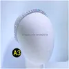 Haarclips Barrettes Asnora Fashion CZ Bridal Crown Wedding Accessoires Geometrische vorm Long Crystal Headband Prom Banket Tiara A DHHX7