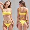 Damenbadebekleidung Sexy Lace Up Badeanzug Frauen Sommer Bikini Set 2023 Design Hohe Taille Badeanzüge für YS270