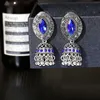 Dangle Boucles D'oreilles Lustre Afghan Gypsy Cristal Perles Gland Jhumka Pour Les Femmes Ethnique Vintage Or Alliage Bohème Fleur Cloches Boucle D'oreille Goutte
