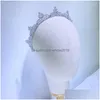 Клипы для волос Barrettes Asnora Fashion CZ Bridal Crown Wedding Accessories Геометрическая форма с длинной хрустальной повязкой на голову выпускной