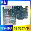 レノボアイデアパッドS34014APIラップトップマザーボードメインボードLAH131PマザーボードCPU R33200U R53500U R73700U AMD 4GB RAMのマザーボード
