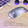 Mice Wireless Mouse Bluetooth Mice Rechargeable Ergonomic RGB LED USB Optical For Macbook Xiaomi PC Laptop Computer Dual Silent Mause