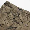 Pantalons pour hommes SHiONFA Shorts cargo amples pour hommes d'été Longueur mollet Casual Sports Plage Camouflage Taille moyenne Bas en coton confortable