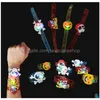 Andra festliga festförsörjningar Halloween Led Light Up Armband Glow in the Dark Kids Birthday Easter Favors Drop Delivery Home Garden Dhmiq