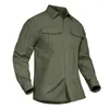 Camisas de vestido masculinas camisa tática de manga longa proteção de pele de combate militar tops city caminhando camping ao ar livre de camping