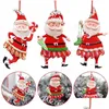 Weihnachtsdekorationen Harz Dekoration Anhänger Cartoon Weihnachtsmann Jahr Zuhause 3 Stile Drop Lieferung Garten Festliche Party Supplies Dhxgw