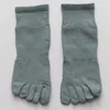 Homme Chaussettes Orteil Homme Et Femme Cinq Doigts Respirant Coton Des sports Course à pied Couleur unie Noir Blanc Gris Bleu Kaki CaféHomme