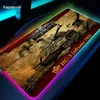 Pads World of Tanks Gaming Muismat Computer Muismat RGB Grote Anime Gamer Tapijt Grote Mausepad LED PC Bureau Speelmat met achtergrondverlichting