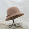 Stingy Brim Hats Women's Hat Wide Dome Round Top Bowknot Fedoras Outdoor Women Hucket Solid Elegant Pamelas Y Tocados Para Bodas