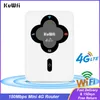 Roteadores kuwfi desbloqueio 4g roteador mini 150mbps wireless wi -fi roteador portátil wi -fi fofo móvel modem com slot de cartão sim