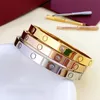 Schroevendraaier armband love bangle designer armband Unisex Cuff armbanden roestvrij staal 18K vergulde gouden sieraden partij heren dames luxe armband maat 15-22cm