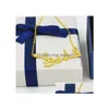 Подвесные ожерелья оптовики золотой арабский колье, ожерелье персонализированное ручная работа 925 стерлинговые украшения рождественский подарок Deli Dhecm