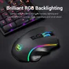 MICE REDRAGE M607KS GAMING WIRESS MONDE RV Backlit MMO 7 Boutons programmables Mouse RO enregistrement pour ordinateur portable PC Gamer