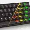 Accessories 82 Key Transparent Black Keycaps OSA Profile Keycap RGB Backlit for 61 64 66 68 Chery Gateron Wireless Mechanical Game Keyboard