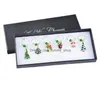 Charms 1Set / 6Pcs Smalto verde Bicchiere da vino Metallo Serie natalizia Fit Marker Decorazioni per la tavola Anno Regalo Goccia Consegna Risultati gioielli Compo Dhutq