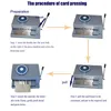 Manual Press Metal Plate Card Embosser Printer Machine 41character For Making Make Max 120mm X 100mm