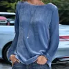 Women's Blouses Pullover Top Thick Elastic Warm Autumn Winter Solid Color Sweatshirt Jumper Blouse Daily Clothing